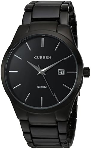 Lava Watches Mens Watches Black Big Dial With Auto Date Stainless Steel Strap Watch