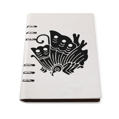 メモ帳 手帳 ノート 平家家紋 揚羽蝶 手帳リフィル ビジネスノート ダイアリー ルーズリーフ スケジュール スオフィス用品 バインダー 6穴 PUレザー A5サイズ 繰り返し 人気 子供 男女兼用 ギフト