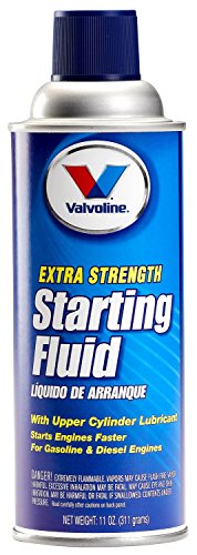 Valvoline Starting Fluid with Upper Cylinder Lubricant, Fast Engine Start Formula, Effective in Extreme Cold and Humid Conditions Reduces Wear, 11oz