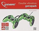 USB-Anschluss Gembird JPD-ST03 Gamepad PC Grün - Spiele-Controller (Gamepad, PC, Analog, D-pad, Turbo, Verkabelt, USB 2.0)