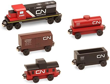 Canadian National 5-Car Wooden Toy Train Set by Whittle Shortline Railroad
