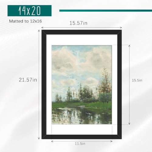 Image of Picrit 14x20 Black Picture Frame, Poster Frame for Wall, 3 Pack