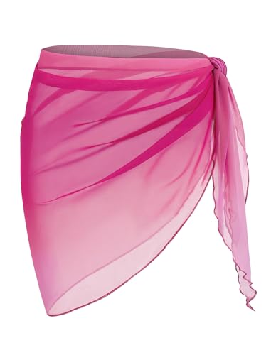 Image of ZAFUL Boho Beach Cover Ups for Women Sarong Coverups Sheer Bikini Chiffon Wraps Skirts for Swimwear