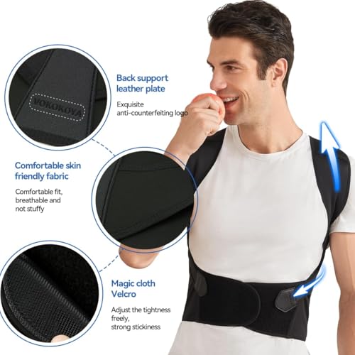 Image of BIGASUO X-Cross Posture Corrector Belt Universal Size Shoulder & Back Support Belt | Back Straightener Brace For Spine & Body Posture Correction | Clavicle Support For Unisex | Universal Size (B57)