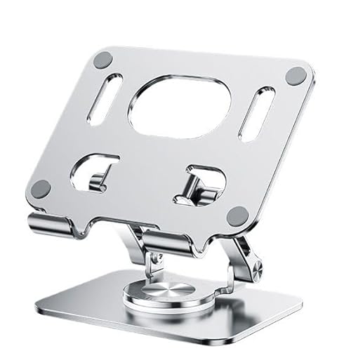 JESWO iPad Stand, Tablet Holder Aluminium Stand for Desk Support Rotatable 360 Degrees Height Adjustable Dual Bar Foldable Mount Compatible for iPad Pro, iPad Air Mini, iPhone, Galaxy Tab JESWO iPad Stand, Tablet Holder Aluminium Stand for Desk Support Rotatable 360 Degrees Height Adjustable Dual Bar Foldable Mount Compatible for iPad Pro, iPad Air Mini, iPhone, Galaxy Tab