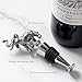 Homestia Wine Stoppers for Wine Bottles, Elephant Wine Beverage Bottle Stopper, Stainless Steel Reusable Wine Corks with Silicone Seal, Bottle Cover Leak proof Keep Fresh