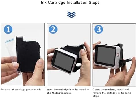 Zunate 2 in 1 Handheld Inkjet Printer - 12.7mm Portable Inkjet Printing Machine with Touchscreen, Multi Languages Materials for Barcode Date Label Batch Number