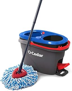 O-Cedar EasyWring RinseClean Microfiber Spin Mop & Bucket Floor Cleaning System, Grey
