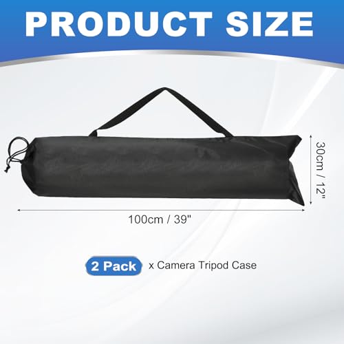 PATIKIL Estuche De Transporte para Trípode 100cm x 30cm 2 Piezas Bolsa para Trípode De Cámara Tela Oxford Acolchada para Equipo Fotográfico Micrófono Soporte Negro - imagen 2