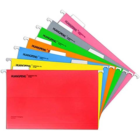 A4 Suspension Files Foolscap Document with Tabs Suspended for Hanging Folders Filing Storage Folders, Pack of 14 Cover