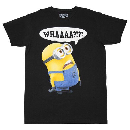 Despicable Me Whaaa? Adult T-Shirt - Black (XXX-Large)