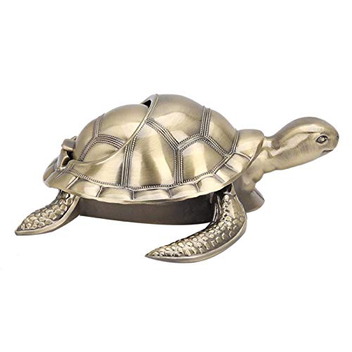 Cinzeiro para cigarros, cinzeiro decorativo à prova de vento em relevo de mesa em forma de tartaruga
