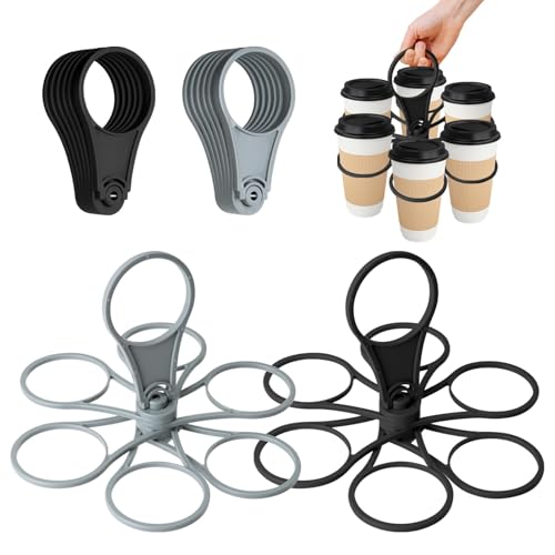 Yuio 2pcs Foldable Drinks Carrier Tray Holiday