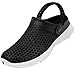 SAGUARO Hommes Mules et Sabots Antidérapant Pantoufles Eté Femmes Sandales de Jardin Maille Bord de Mer Respirant Chaussures de Plage Unisexe Pantoufles, Noir 43