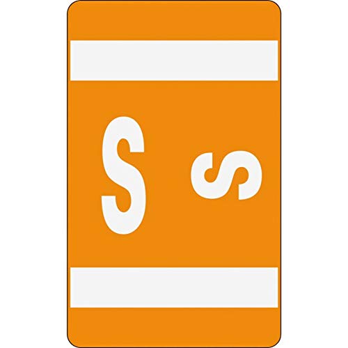 Smead Alphaz Accs Color-Coded Alphabetic Label S, Orange, 100 Labels Per Pack (67189) #TOP2