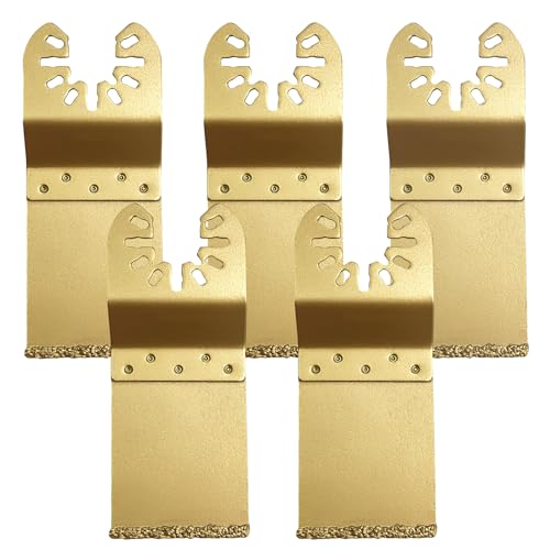 5 Pack 35mm Carbide End Cut Multi Tool Blades for Bricks, Plaster And Grout Removal Cutter Saw Set Compatible with Dremel Fein Multi Dewalt Wolf Stanley Tool Masonry Blade for Removing Grout
