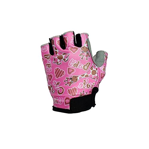 Amosfun 3 Pares Luvas De Ciclismo Infantil Luvas De Meio Dedo Luvas Infantis Luvas Rosa Luvas De Bic