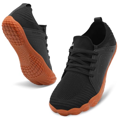 relxfeet �����Y �x�A�t�b�g�g���C�������j���O�V���[�Y �~�j�}���X�g ���C�h�g�D �{�b�N�X�f�U�C�� �[�� �h���b�v �m���X���b�v ���o�[�\�[�� �W�� �n�C�L���O �E�H�[�L���O�p, �u���b�N���o�[, 9 Wide