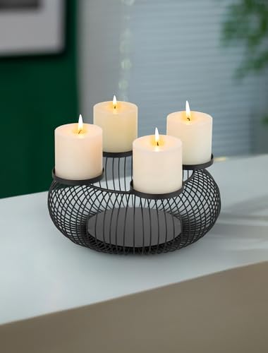 Weihnachtskranz aus Metall 20 Romadedi Adventskranz Modern Metall Advent: adventskerzenhalter...