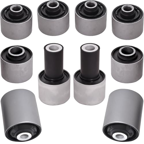 AUTOACER - Complete Front Upper & Lower Frontward + Rearward Control Arm Bushing Kit 10 Pcs for LS460 / LS460L 2007-2017, LS600h 2009-2016 (RWD Models) OEM# 4861059125, 4863059125, 4861059135