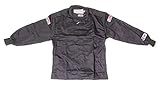 G-FORCE Racing Gear 4126LRGBK GF 125 Black Large Single Layer Racing Jacket