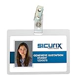 Sicurix Self-Laminating Badge Holder Horizontal
