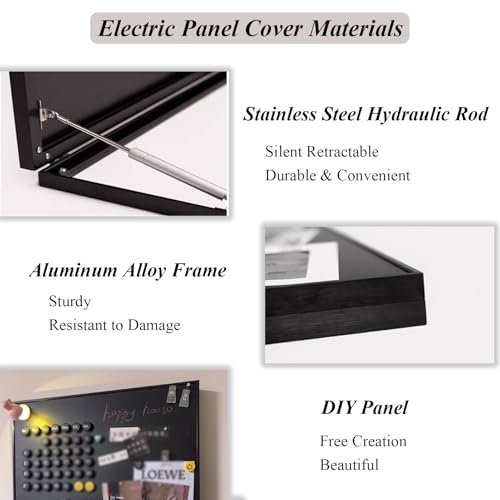 Panneau electrique cache par une peinture decorative aimantee de 63cm - 4