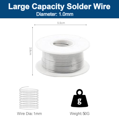 Battery Soldering Iron Set for Bosch 18V GBA Battery, Soldering Iron Stand Work for Bosch 18 V Battery, 60 W LCD Adjustable Temperature 180-480 °C Cordless Soldering Iron with 50 g Soldering Wire - Image 8