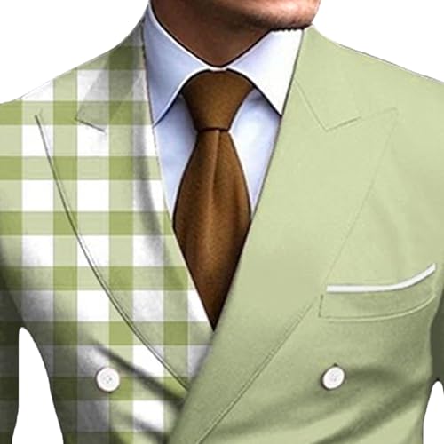 Color Block Print Blazers for Men Stylish Business Casual Suit Jacket Performance Slim Fit Versatile Sport Coat3