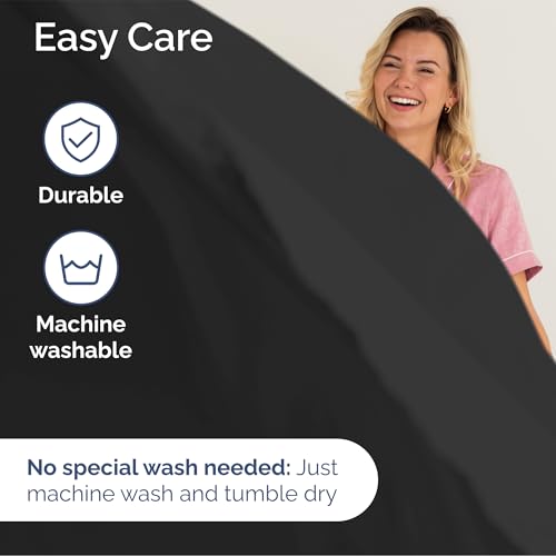 Extra Deep Cal King Sheet Set - 6 Piece Breathable & Cooling Sheets - Hotel Luxury Bed Sheets Set - Easy & Secure Fit - Soft, Wrinkle Free & Comfy Sheets Set - Black Sheet Set with Extra Deep Pockets - 3