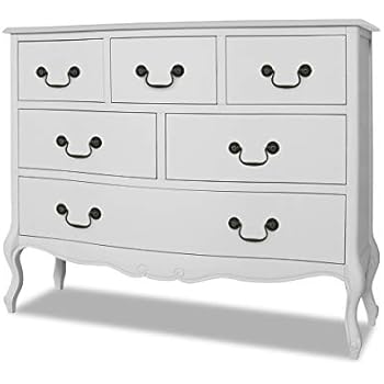 Cheap Furniture Juliette Large White 6 Drawer Chest Compare