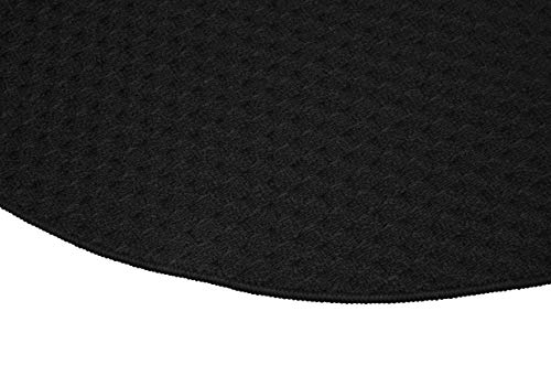 Garland Rug TS000N060R15 Town Square Black 5' X 5' Round Stain Resistant Indoor Area Rug thumb #2