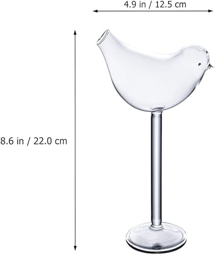 Miniatura 5 de Hemoton Juego de 8 copas de vino, copas de vino con forma de pájaro, copas de Martini para vacaciones, aniversario, cumpleaños, bodas, fiestas