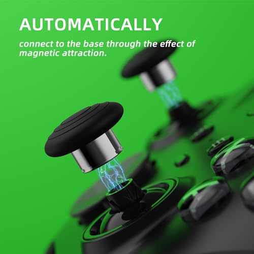 Image of eXtremeRate 6 in 1 Metal Thumbsticks Replacement for Xbox Elite Series 2 Controller, Swappable Magnetic Joysticks Accessories Parts for Xbox Elite Series 2 Core Controller - Metallic Silver