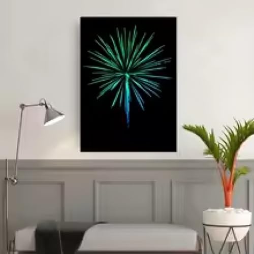 Affiches et impressions sur toile salon élégant tableau abstrait 60x90 cm feux d'artifice