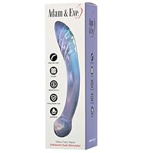 Adam & Eve Glass Fairy Wand, Iridescent Dual Ended Glass Dildo for Vaginal
& Anal Play, Ribbed & Bulbous Tips for Ultimate Stimulation, Body Safe &
Hypoallergenic, Velvet Storage Pouch Included