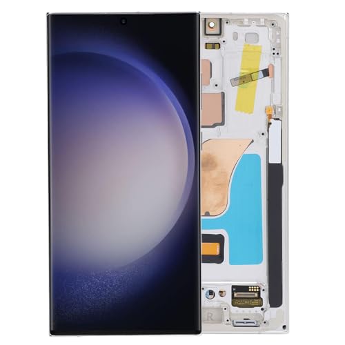 Garsent 6,8 Pouces AMOLED Original pour S23 Ultra 5G, écran Tactile Numériseur S23 Ultra 5G SM S918U SM S918A SM S918W, écran LCD de Remplacement avec Cadre, testé Avant