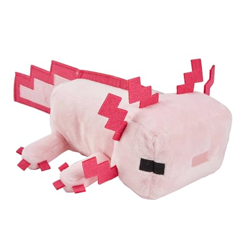 Minecraft Peluche Ajolote, juguete para niños y niñas +3 años (Mattel HBT42)