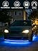 LEYMANRIYA Led Light Strip Exterior Interior 24inch 5050 SMD Led Strip Light IP68 Waterproof Flexible Lights 12V for Car SUV Truck Marine Boat Golf Cart Blue Pack of 4