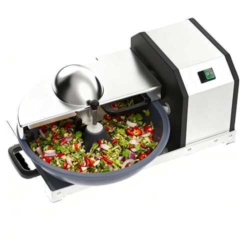 Procesador de alimentos comercial, picador eléctrico de 5 litros para carne, pescado, verduras, cuchillas desmontables de 1500 rpm, ideal para restaurantes y cocinas
