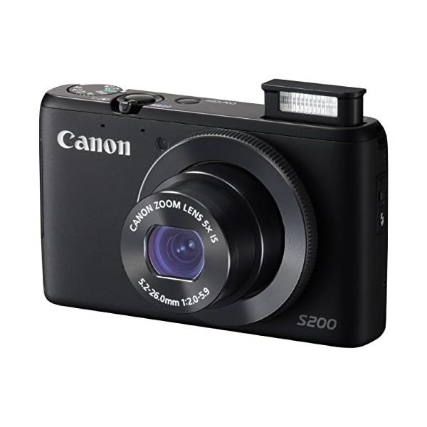 Canon PowerShot S200 Digitalkamera (10,1 MP, 5-Fach Opt. Zoom, 7,5cm (3 Zoll) LCD-Display, HD, GPS) schwarz – Bild 4