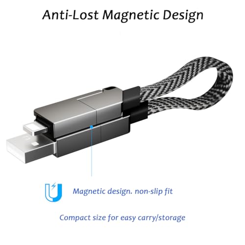 Voila Reve 100W 6-in-1 Multi Charging Cable, Ultra-Fast Charging Portable Keychain Charger Cable, 6 in 1 Cable - Image 3