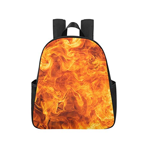 Blaze Fire Flame Texture Mochila Escolar 12.40x5.12x14.17 Pulgadas Mochilas Multiusos