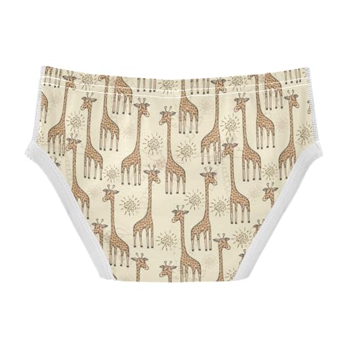 Boys' Exclusive Briefs Toddler Underwear 95% Combed Cotton Boxerbriefs 2T Giraffe Pattern 792