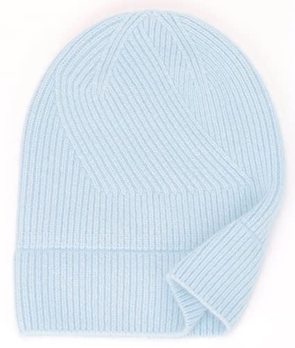 Easter Barthe Blue Cuffed Beanie For Men Cashmere Beanie Women Winter Beanie Knit Hat Blue Ribbed Beanie Winter Knit Hat (Blue) #TOP3