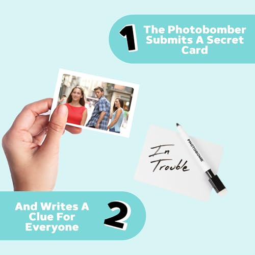 Photobomb, juego de mesa con 125 cartas de imagen y tablero, para 3 o más jugadores, edades desde 13 años miniatura 3