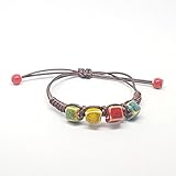  Arcam armband mit quadratischen details, porzellan, 4 farben