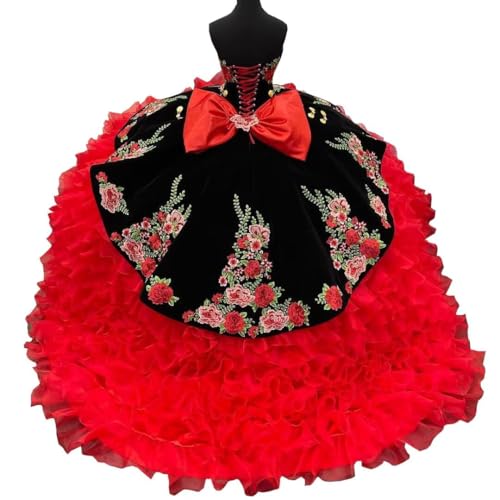 Sweetheart Organza Ruffles Lace up Quinceanera Prom Dresses 3D Floral Flowers 20253