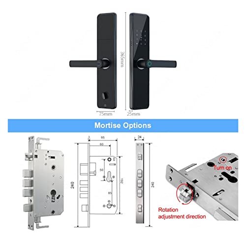 Cerradura inteligente WiFi con bloqueo electrónico y contraseña para puerta principal 8