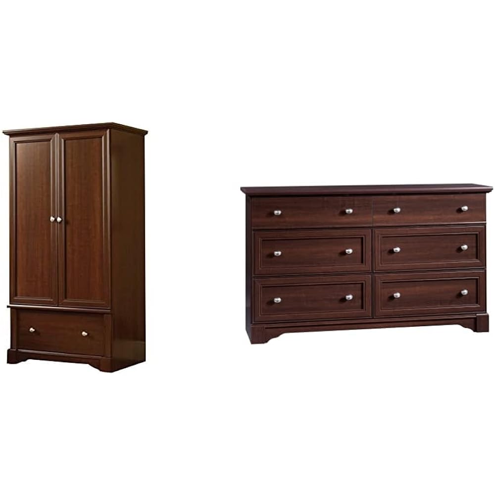 50/mo Finance Sauder Palladia Armoire, Select Cherry Finish